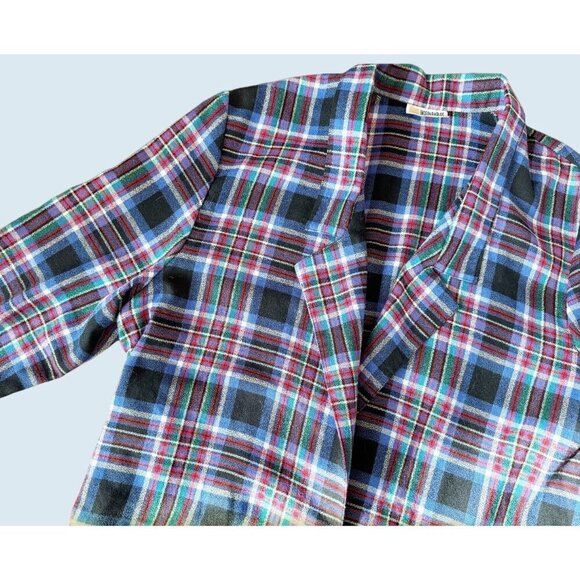 Vintage Inseparables Oversized Plaid Blazer Jacket 1980s / 1990s  Sz L - Picture 1 of 8